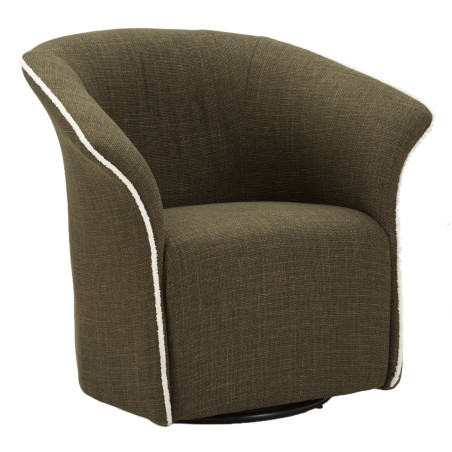 Fauteuil pivotant Siena Vert – Fraîcheur moderne au ton végétal (83,5×66×80 cm – hauteur assise 42 cm)