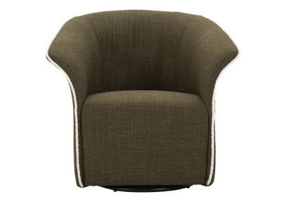 Fauteuil pivotant Siena Vert – Fraîcheur moderne au ton végétal (83,5×66×80 cm – hauteur assise 42 cm)