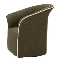 Fauteuil pivotant Siena Vert – Fraîcheur moderne au ton végétal (83,5×66×80 cm – hauteur assise 42 cm)