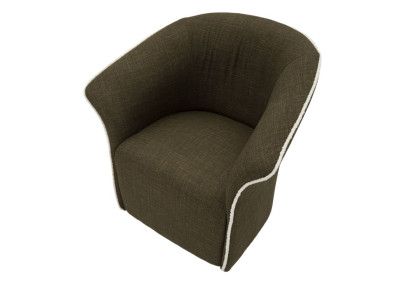Fauteuil pivotant Siena Vert – Fraîcheur moderne au ton végétal (83,5×66×80 cm – hauteur assise 42 cm)