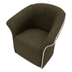 Fauteuil pivotant Siena Vert – Fraîcheur moderne au ton végétal (83,5×66×80 cm – hauteur assise 42 cm)