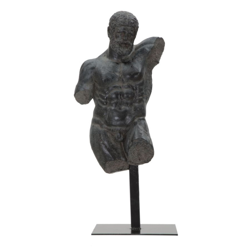 Sculpture d’Homme Antique, Gardien des Âmes d’Acier – CM 26X22X57,5