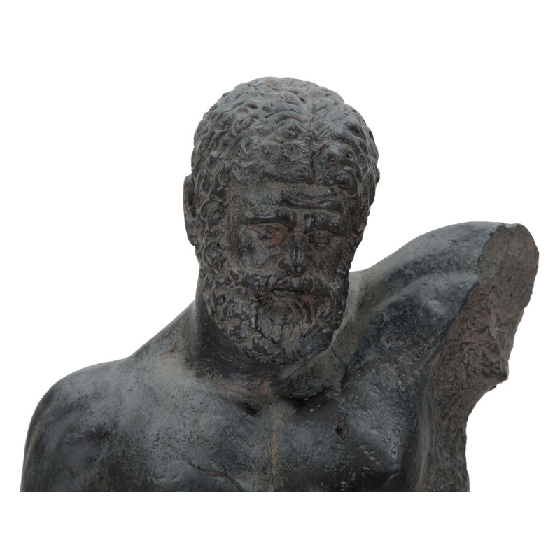Sculpture d’Homme Antique, Gardien des Âmes d’Acier – CM 26X22X57,5