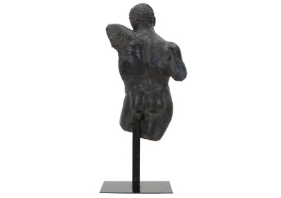 Sculpture d’Homme Antique, Gardien des Âmes d’Acier – CM 26X22X57,5