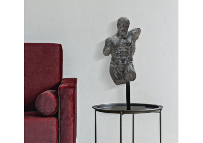 Sculpture d’Homme Antique, Gardien des Âmes d’Acier – CM 26X22X57,5