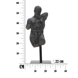 Sculpture d’Homme Antique, Gardien des Âmes d’Acier – CM 26X22X57,5
