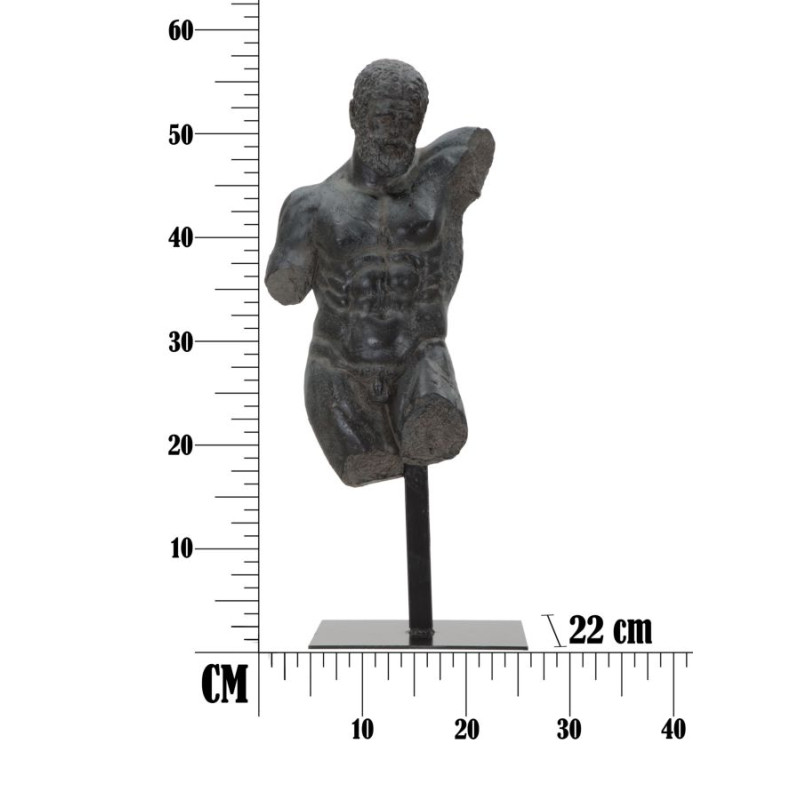 Sculpture d’Homme Antique, Gardien des Âmes d’Acier – CM 26X22X57,5