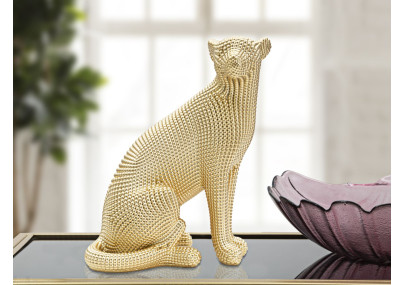 Léopard Doré Figé dans sa Course Royale – CM 23X15,5X29