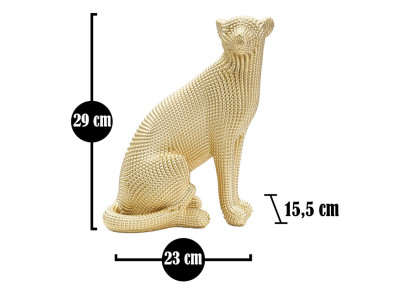 Léopard Doré Figé dans sa Course Royale – CM 23X15,5X29