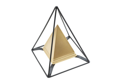 Pyramide Impériale en Or et Fer, Gardienne des Secrets – CM 15X15X21