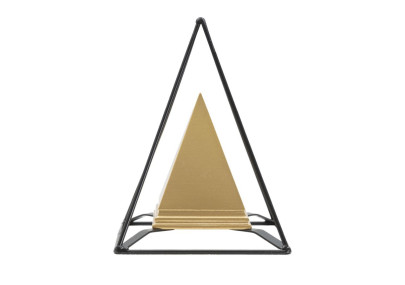 Pyramide Impériale en Or et Fer, Gardienne des Secrets – CM 15X15X21