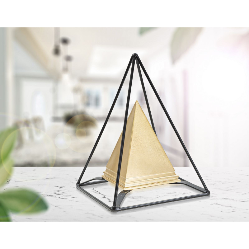 Pyramide Impériale en Or et Fer, Gardienne des Secrets – CM 15X15X21