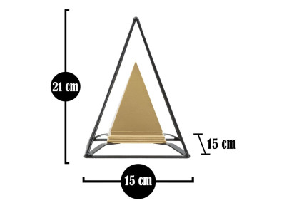 Pyramide Impériale en Or et Fer, Gardienne des Secrets – CM 15X15X21