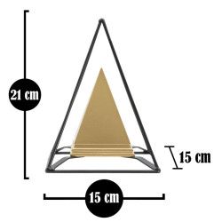 Pyramide Impériale en Or et Fer, Gardienne des Secrets – CM 15X15X21