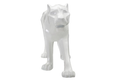 Panthère Blanche Foudroyante, Souveraine des Ombres – CM 70X18X32,5