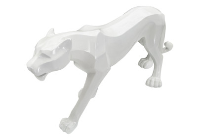 Panthère Blanche Foudroyante, Souveraine des Ombres – CM 70X18X32,5