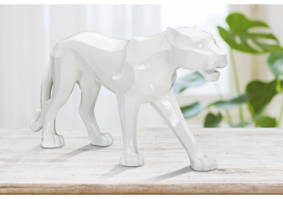 Panthère Blanche Foudroyante, Souveraine des Ombres – CM 70X18X32,5