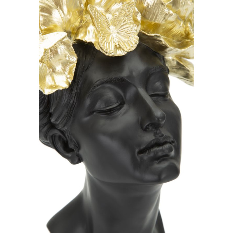 Mujer con Mariposa, Simbiosis de Carne y Ala – CM 21X20X36,5