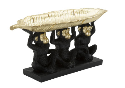 Trio di Scimmie Sagge, Sussurro di Segreti Perduti – CM 43X15,7X20