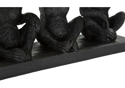 Trio di Scimmie Sagge, Sussurro di Segreti Perduti – CM 43X15,7X20