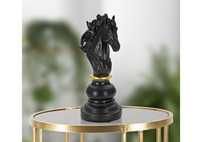 **Italiano:** Cavallo Nero e Oro, Montatura Eterna delle Dinastie – CM 14X11X27