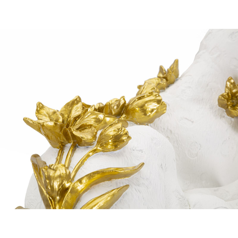 LÉOPARD BLANC/OR CM 53X21,5X24