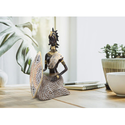 SIÈGE TRIBAL MASAI CM 13,5X9X24,5