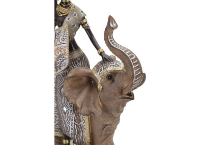 TRIBÙ MASAI CON ELEFANTE CM 22,5X12X32,5