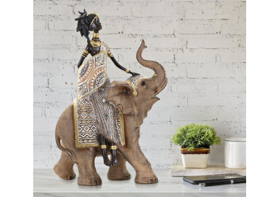 TRIBAL MASAI COM ELEFANTE CM 22,5X12X32,5