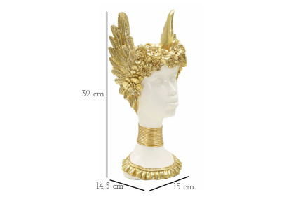 ESTATUA DE ATENEA 15X14,5X32 CM