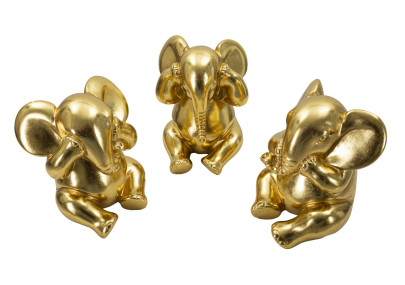 ENSEMBLE ÉLÉPHANT 3 PIÈCES CM Ø 15,5X20,5