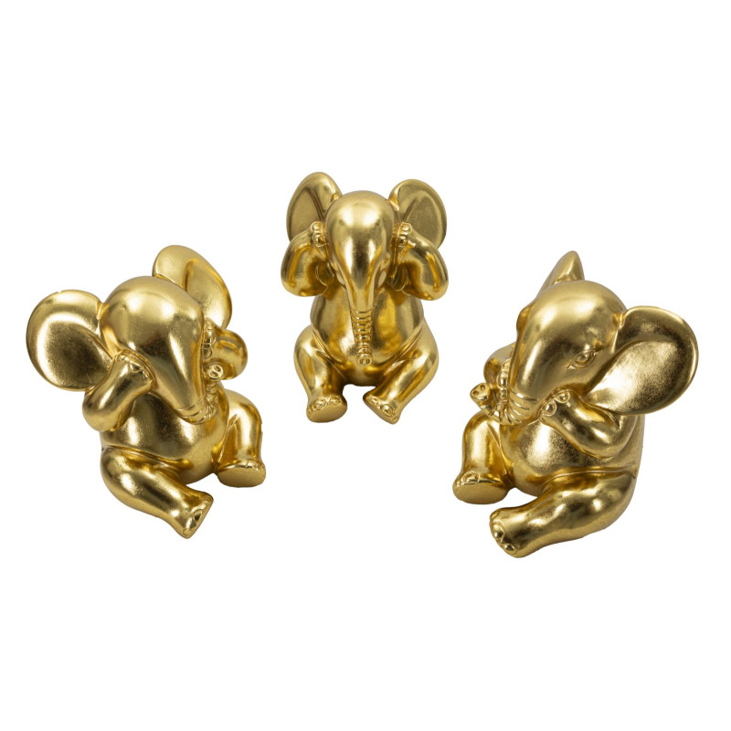 CONJUNTO ELEFANTE 3 PEÇAS CM Ø 15,5X20,5