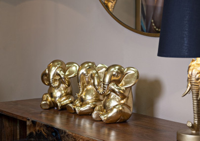 CONJUNTO ELEFANTE 3 PEÇAS CM Ø 15,5X20,5