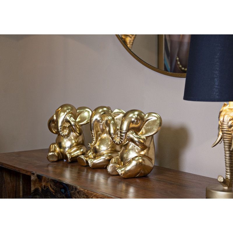 CONJUNTO ELEFANTE 3 PEÇAS CM Ø 15,5X20,5