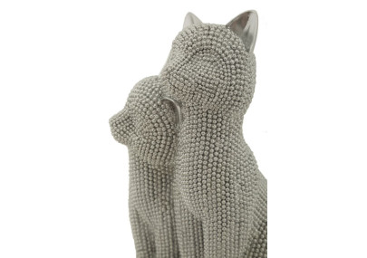 COUPLE DE CHATS ÉTINCELLANTS CM 13X10X21