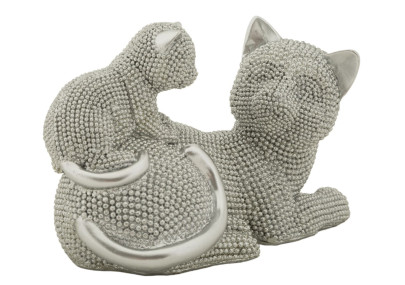 GATTO SPYRO CON BAMBINO CM 19X9X13