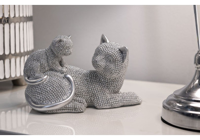 GATTO SPYRO CON BAMBINO CM 19X9X13