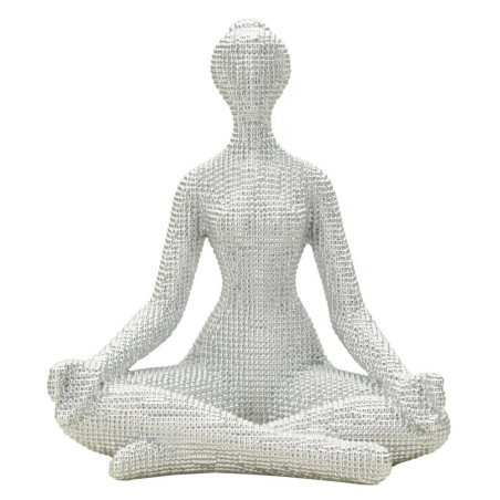 YOGA MUJER PLATA CM 20,5X15,5X23