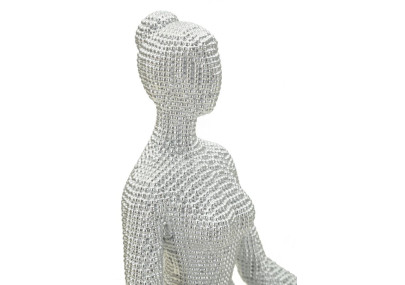 YOGA FEMME ARGENT CM 20,5X15,5X23