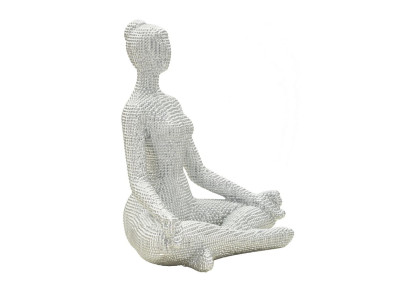 YOGA MUJER PLATA CM 20,5X15,5X23