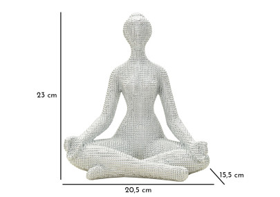 YOGA MUJER PLATA CM 20,5X15,5X23