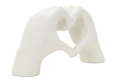 MAINS AMOUREUSES BLANC CM 25X7,5X13,5