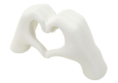 MAINS AMOUREUSES BLANC CM 25X7,5X13,5