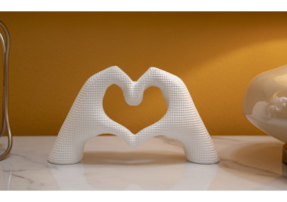 MAINS AMOUREUSES BLANC CM 25X7,5X13,5