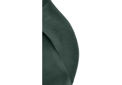 Tabouret de bar en velours Milet, chromé vert