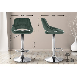 Barhocker Milet Samt chrom