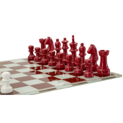GIOCO SCACCHIERA ROSSO/BIANCO CM 61X61X14