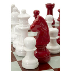 GIOCO SCACCHIERA ROSSO/BIANCO CM 61X61X14