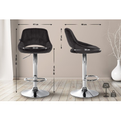 Barhocker Milet Samt chrom
