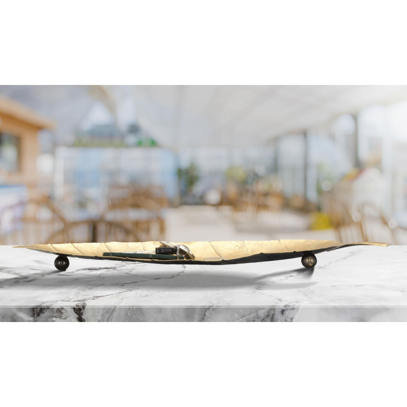 PIATTO FOGLIA LUNGO CM 38X3X11